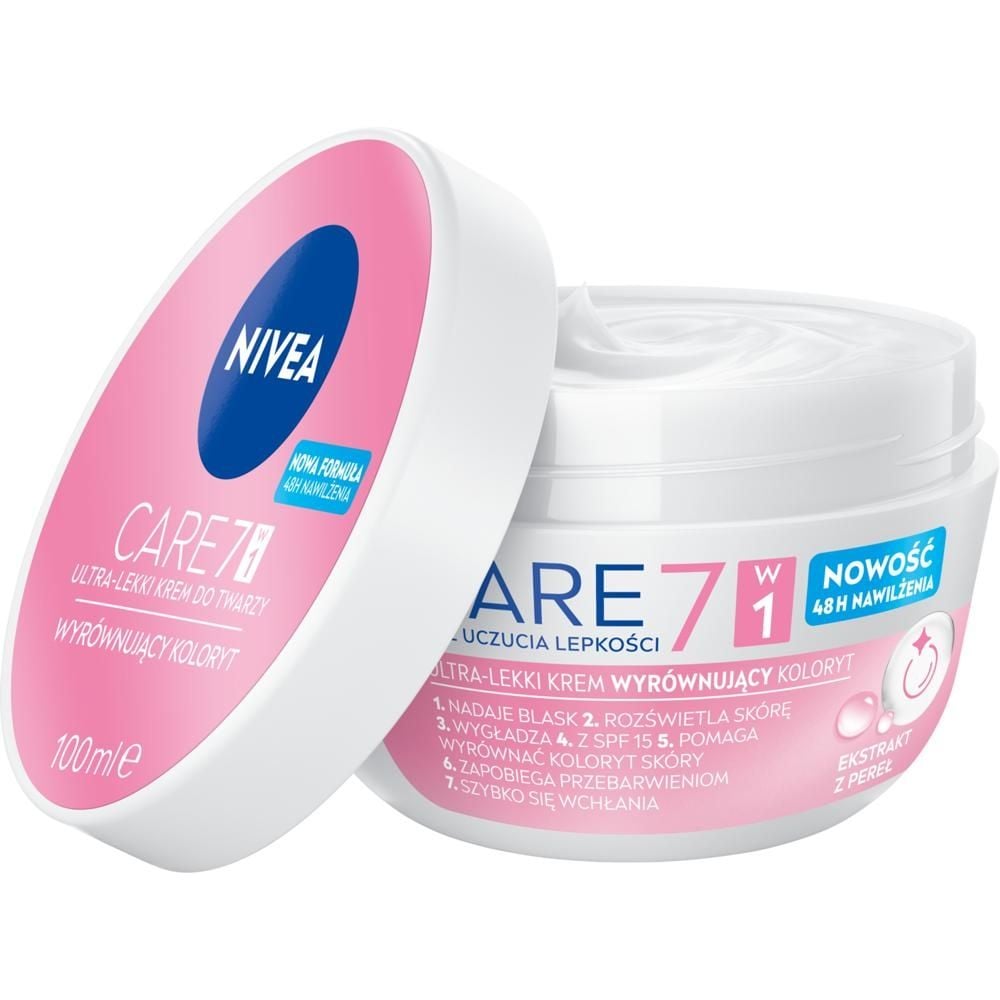 Nivea Care 7w1 Wyrównujący Koloryt Ultra-Lekki Krem DO Twarzy 100ml