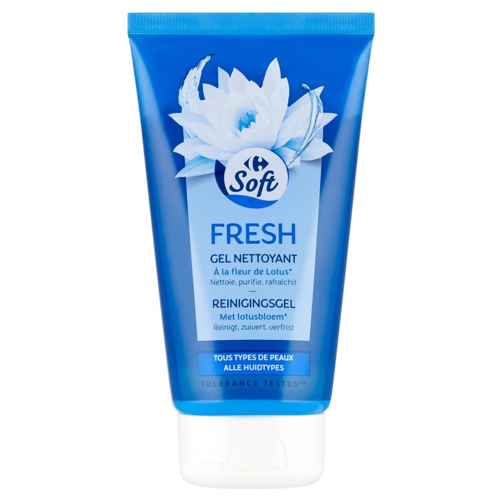 Carrefour Soft Fresh Żel oczyszczający do twarzy o działaniu odświeżającym 150 ml