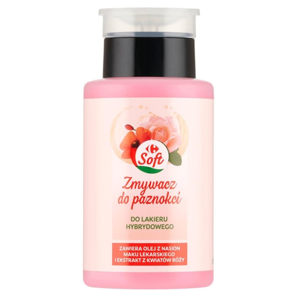 Carrefour Soft Zmywacz do paznokci do lakieru hybrydowego 200 ml