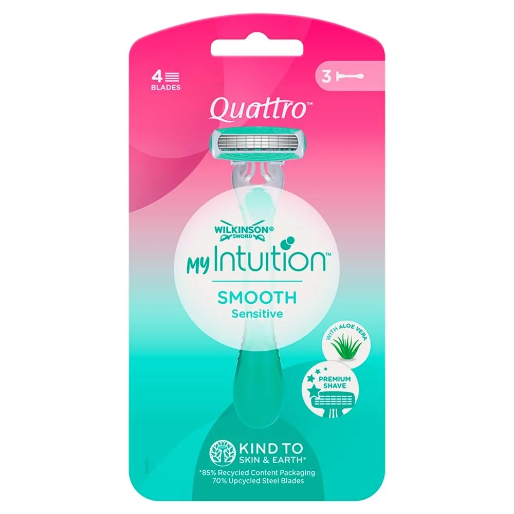 Wilkinson Sword My Intuition Quattro Smooth Sensitive Maszynka jednorazowa 3 sztuki