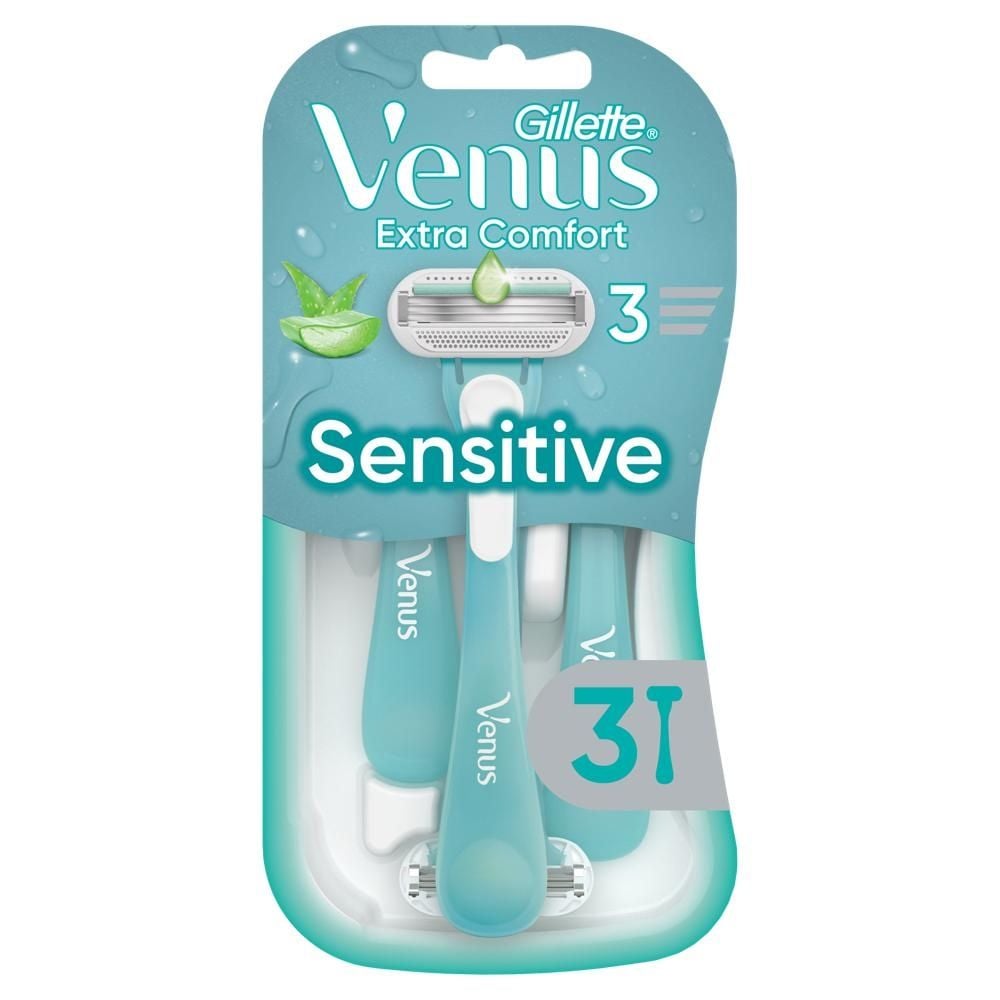 Gillette Venus Extra Comfort Sensitive Maszynki Jednorazowe Do Golenia, Opakowanie 3 Sztuk
