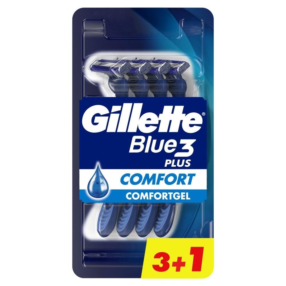 Gillette Blue3 Plus Comfort, maszynki jednorazowe dla mężczyzn, 4 sztuk