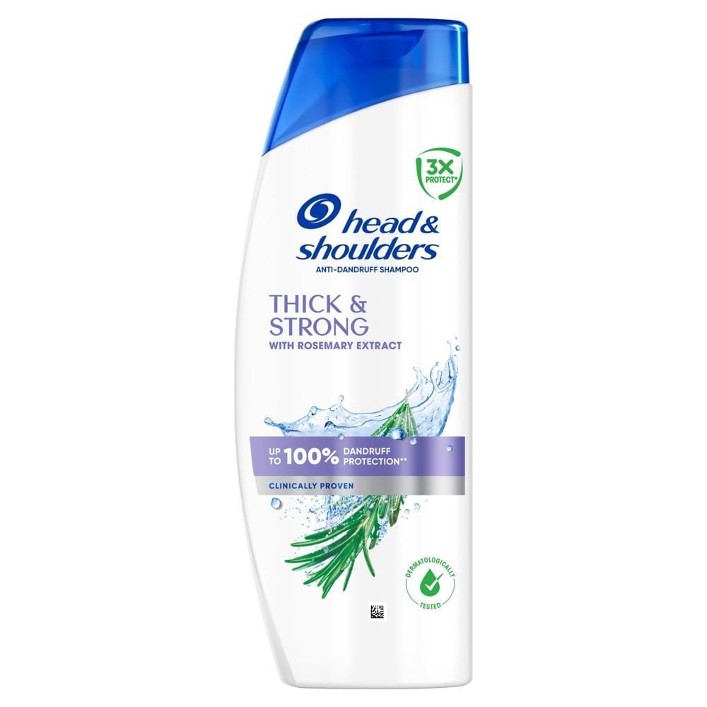Head & Shoulders Thick & Strong Szampon Przeciwłupieżowy 400 ml. Z Ekstraktem Z Rozmarynu