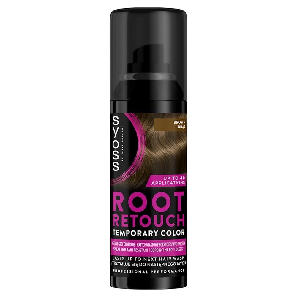 Syoss Root Retouch Zmywalny spray maskujący odrosty brąz 120 ml