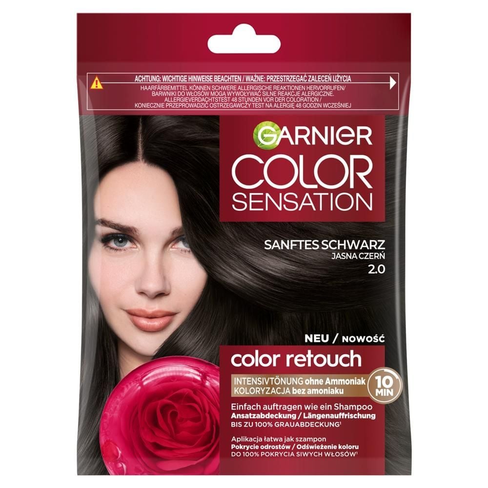 Garnier Color Sensation Krem koloryzujący jasna czerń 2.0