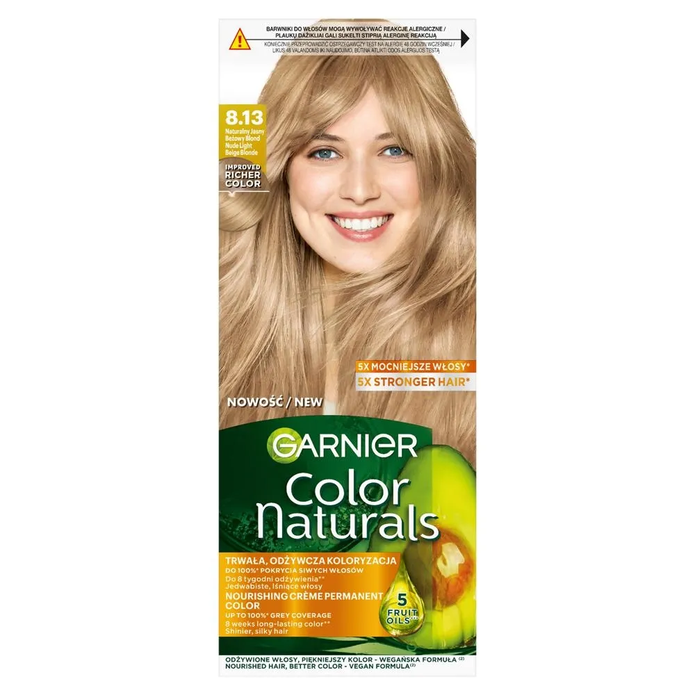 Garnier Color Naturals Krem koloryzujący 8.13 naturalny jasny beżowy blond