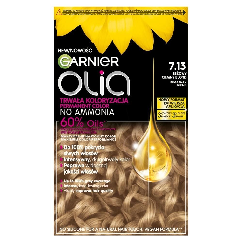 Garnier Olia Krem koloryzujący 7.13 beżowy ciemny blond