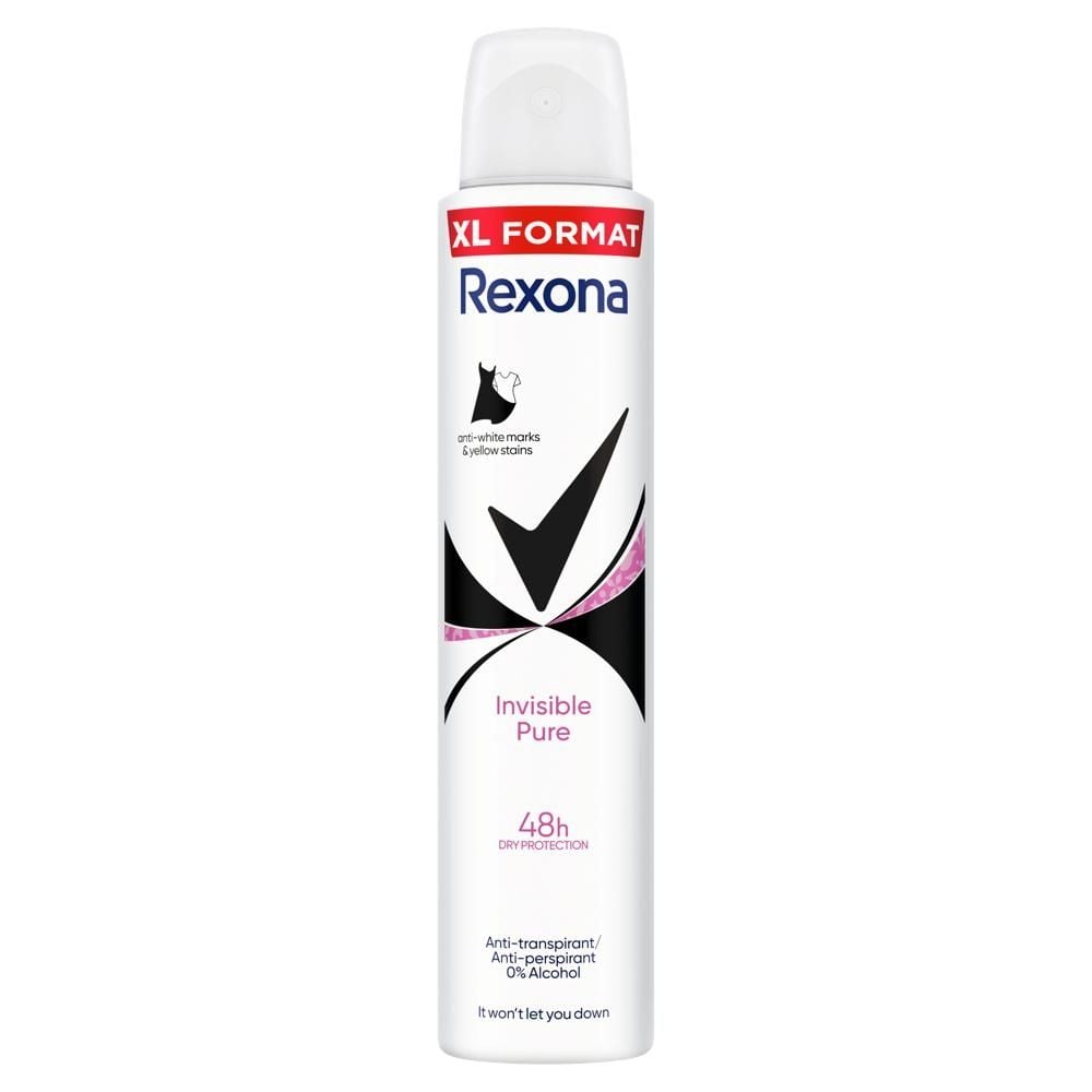 Rexona XL Invisible Pure Antyperspirant w aerozolu 200 ml