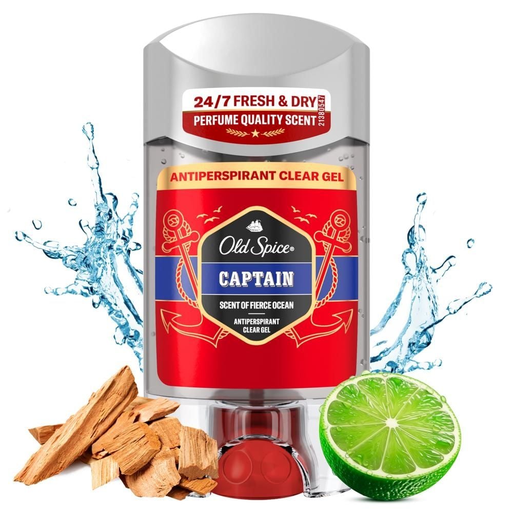 Old Spice Captain Antyperspirant w Postaci Przezroczystego Żelu dla Mężczyzn 70ml