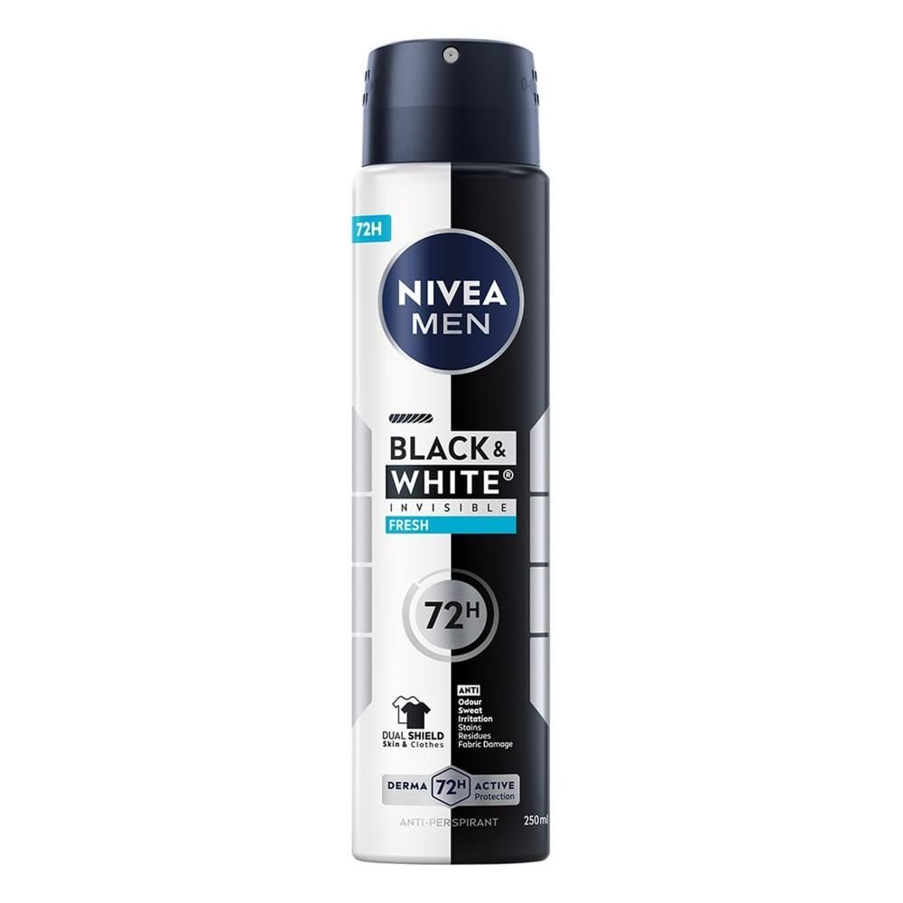 Nivea MEN Black&White Invisible Fresh Antyperspirant Spray 250 ml
