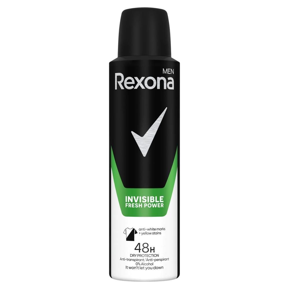 Rexona Men Invisible Fresh Power Antyperspirant w aerozolu 150 ml