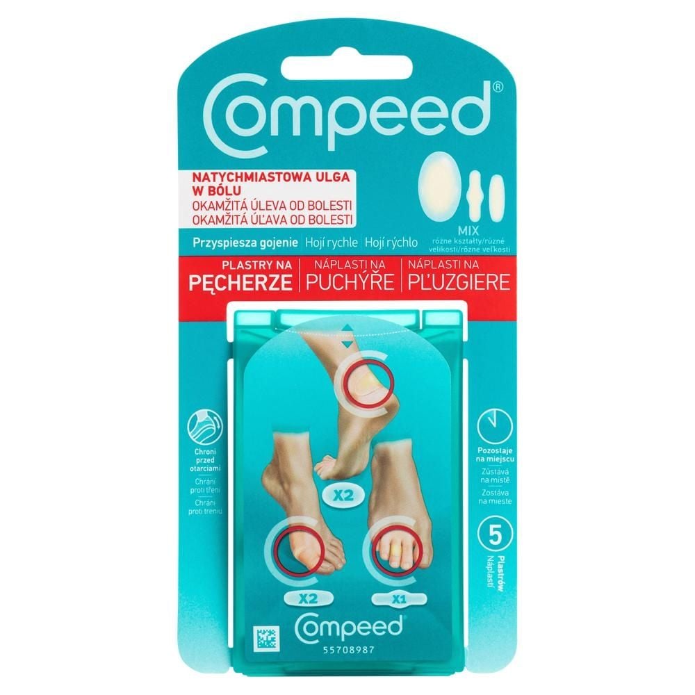 Compeed Wyrób medyczny plastry na pęcherze mix 5 sztuk