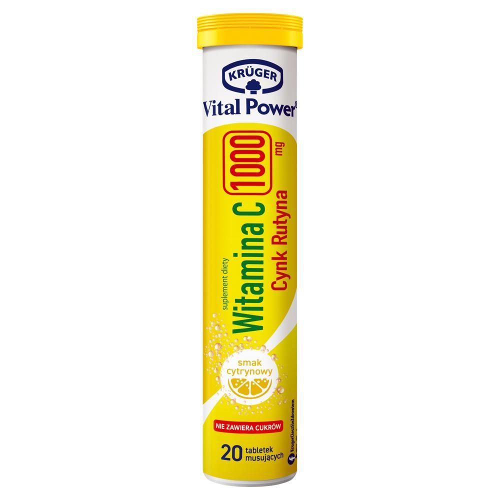 Krüger Vital Power Witamina C 1000 mg smak cytrynowy 80 g (20 sztuk)