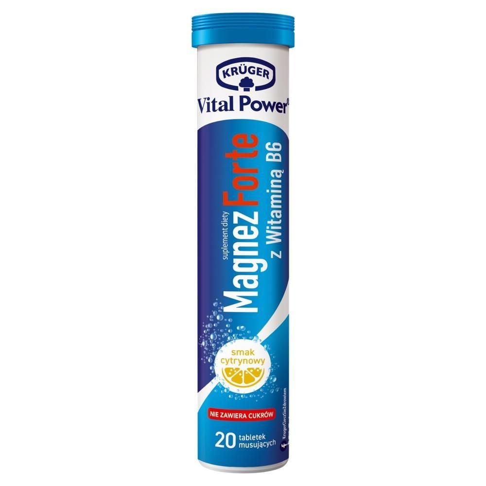 Krüger Vital Power Magnez forte smak cytrynowy 84 g (20 sztuk)