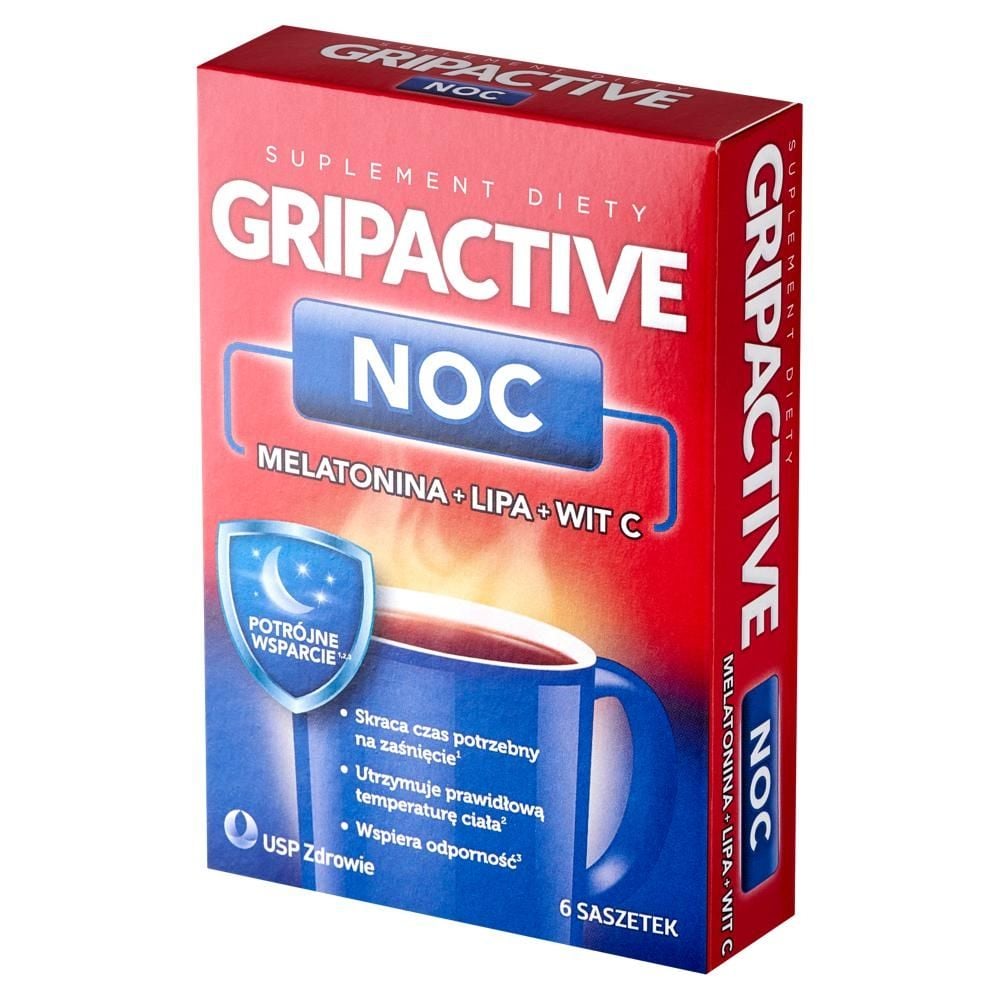 Gripactive Suplement diety noc 18 g (6 x 3 g)