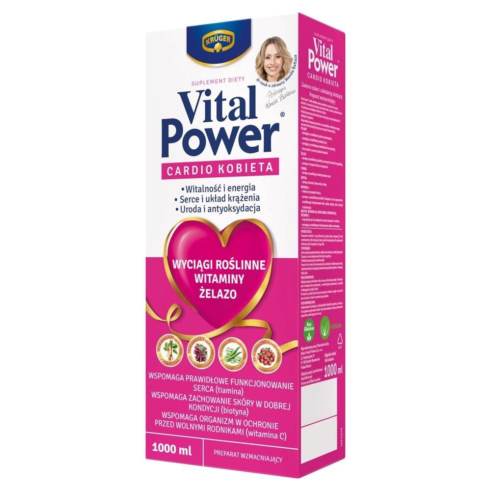 Krüger Vital Power Cardio Kobieta Suplement diety 1000 ml