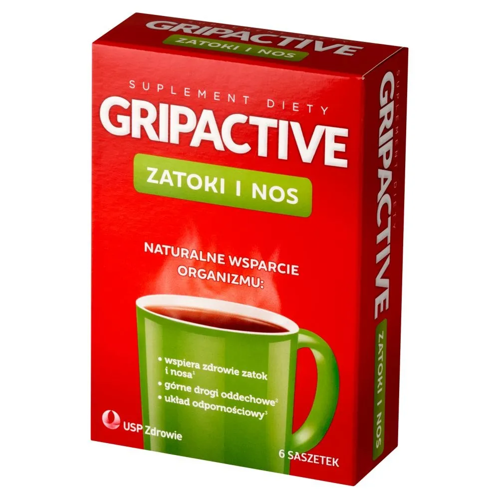 Gripactive Suplement diety zatoki i nos 18 g (6 x 3 g)