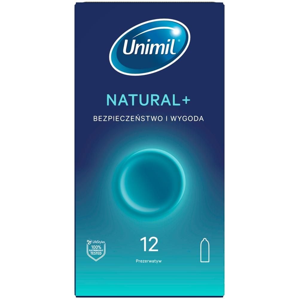 Unimil Natural+ Prezerwatywy 12 sztuk