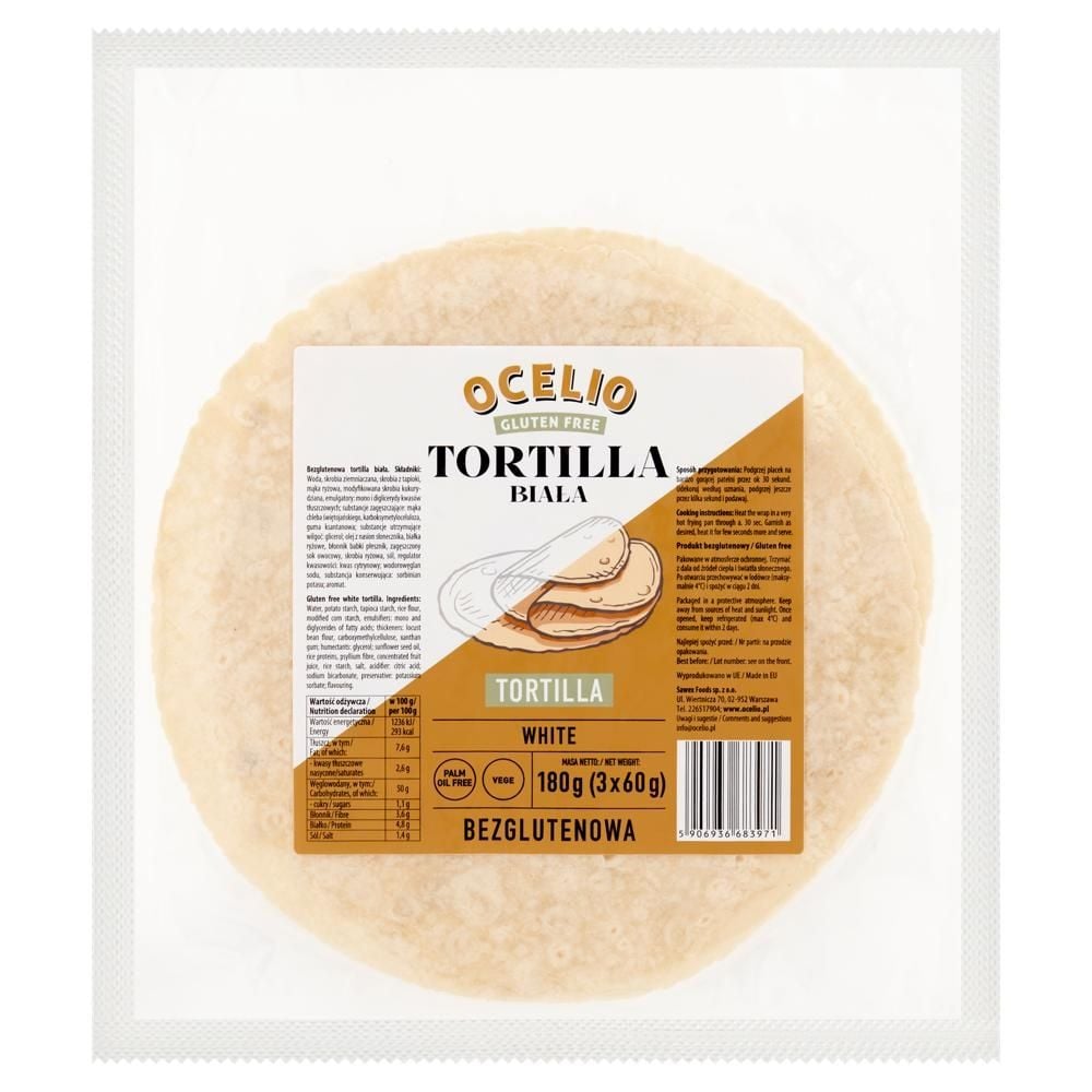 Ocelio Tortilla biała bezglutenowa 180 g (3 x 60 g)