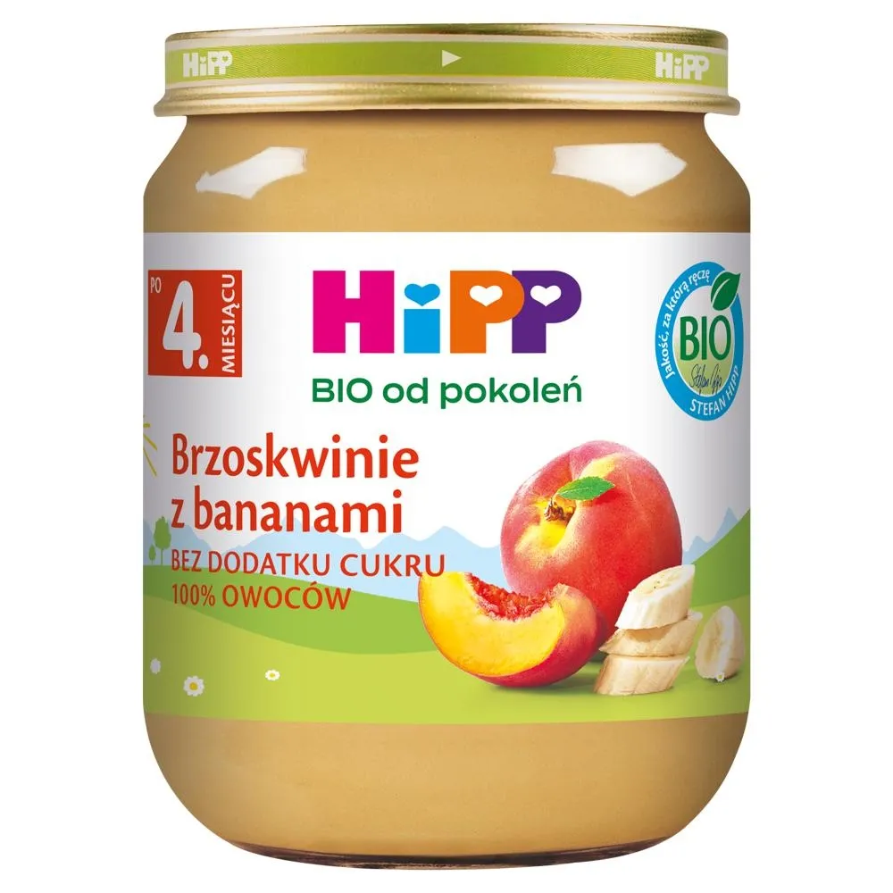 HiPP BIO Brzoskwinie z bananami po 4. miesiącu 125 g
