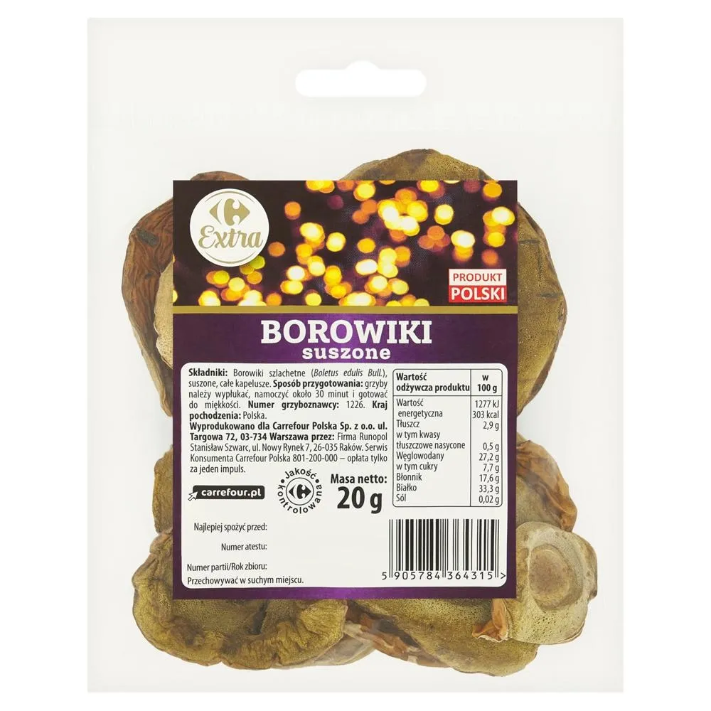 Carrefour Extra Borowiki suszone 20 g