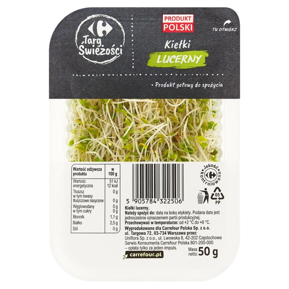 Carrefour Targ Świeżości Kiełki lucerny 50 g