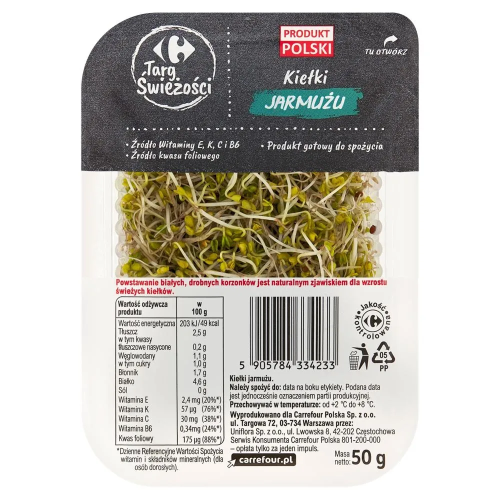 Carrefour Targ Świeżości Kiełki jarmużu 50 g