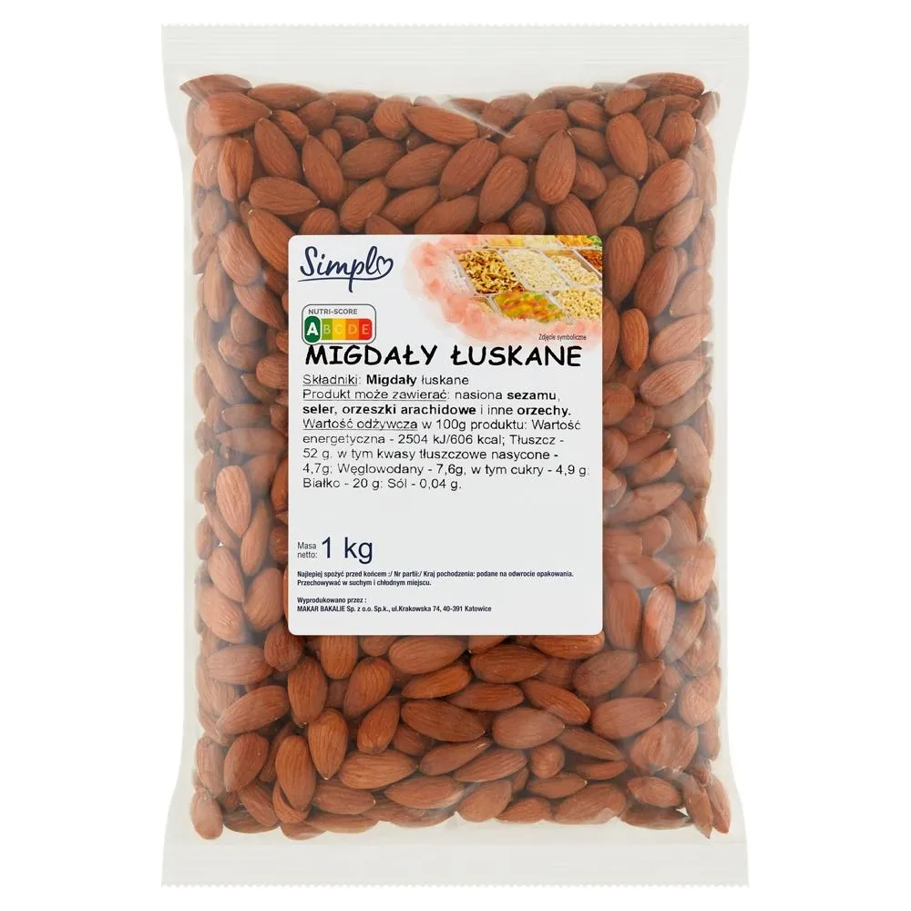 Simpl Migdały łuskane 1 kg
