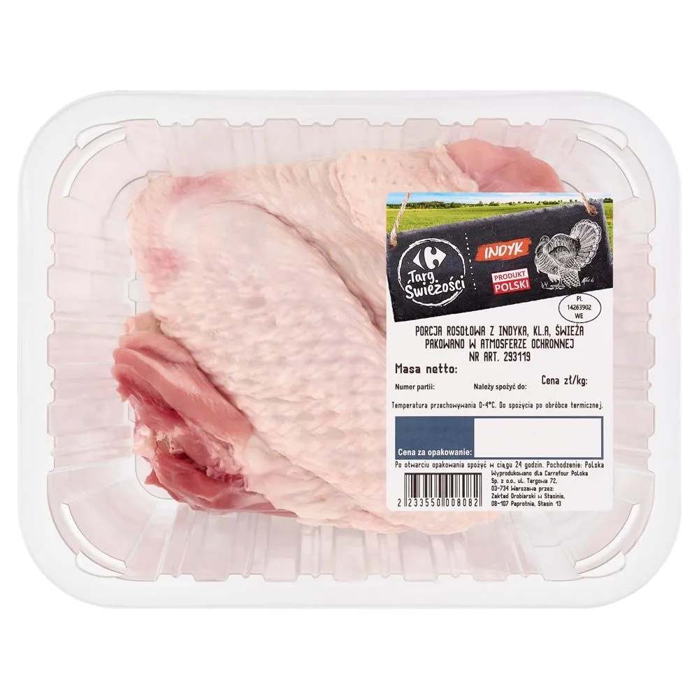 Carrefour Targ Świeżości Porcja rosołowa z indyka świeża