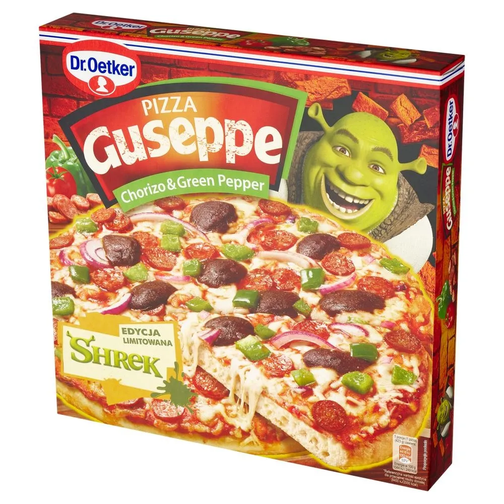 Dr. Oetker Guseppe Pizza z salami chorizo sosem pomidorowo-szpinakowym i zieloną papryką 423 g