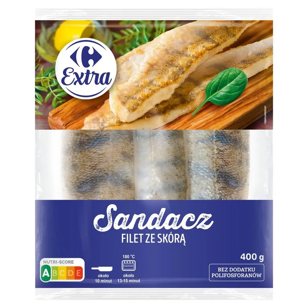 Carrefour Extra Sandacz filet ze skórą 400 g