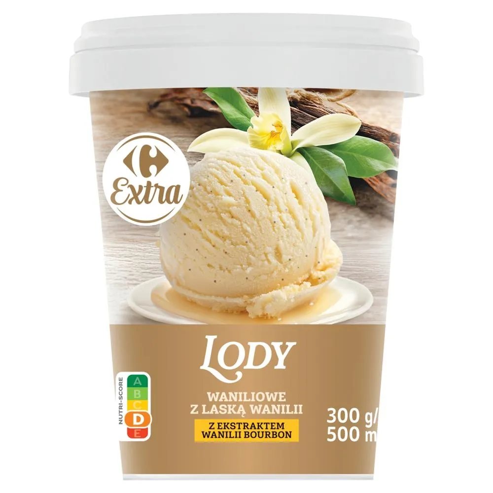 Carrefour Extra Lody waniliowe z laską wanilii 500 ml