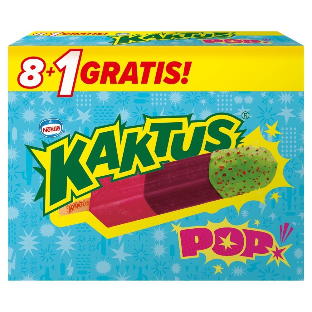 Kaktus Pop! Lody wodne o smaku malinowym i jagodowym 405 ml (9 sztuk)