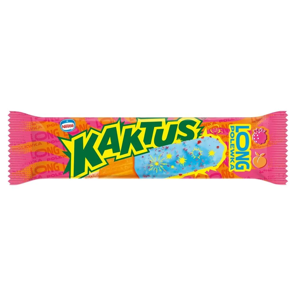 Kaktus Sorbet brzoskwiniowy i sorbet malinowy z polewą o smaku gumy 48 ml