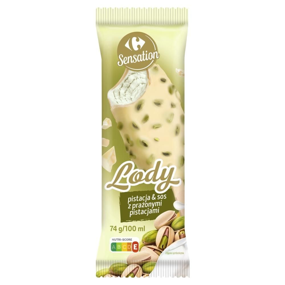 Carrefour Sensation Lody pistacja & sos z prażonymi pistacjami 100 ml