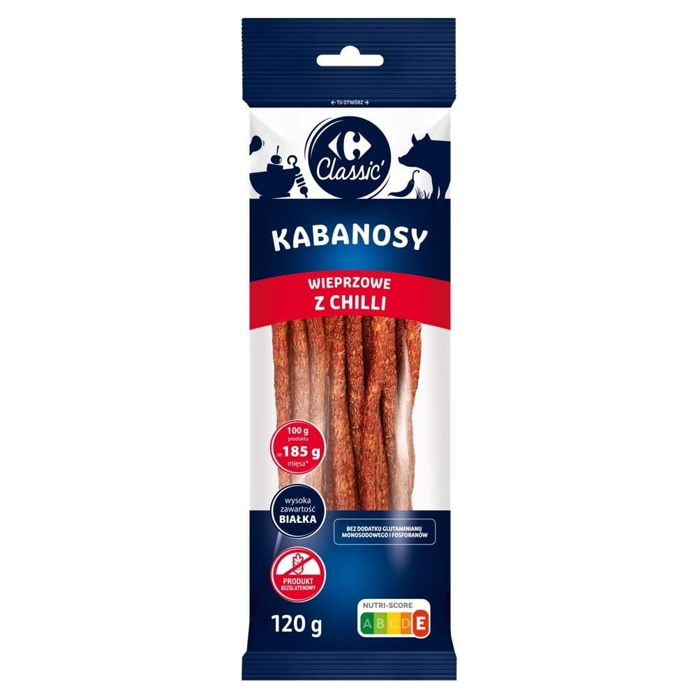 Carrefour Classic Kabanosy wieprzowe z chilli 120 g