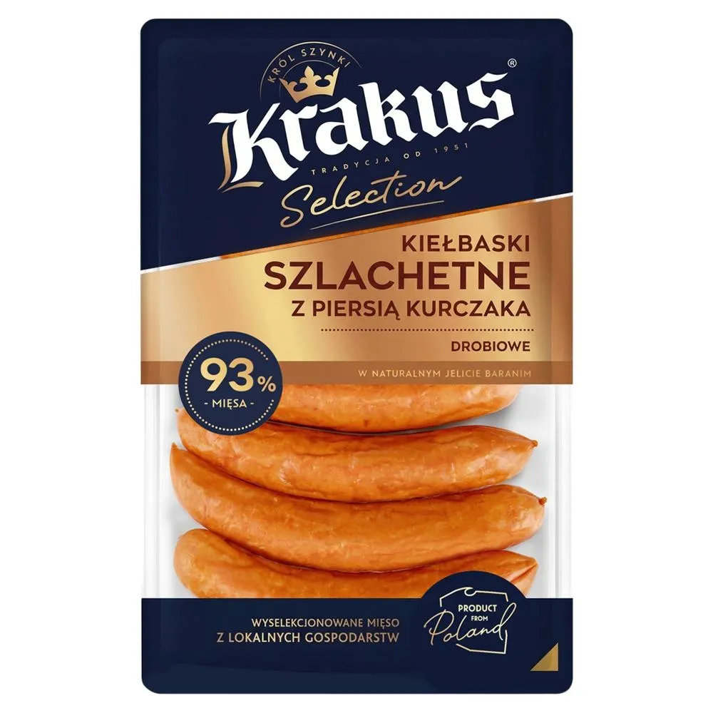 Krakus Selection Kiełbaski szlachetne z piersią kurczaka drobiowe 270 g