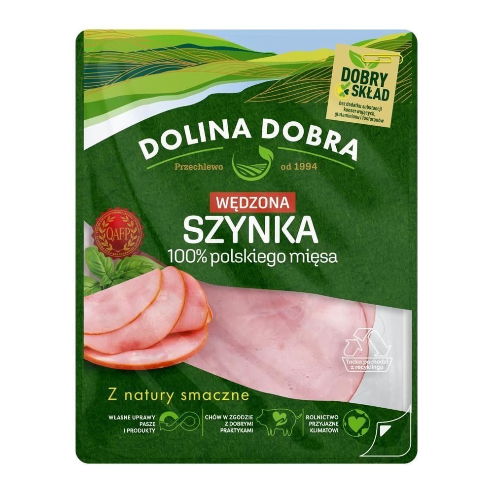 Dolina Dobra Wędzona szynka 90 g