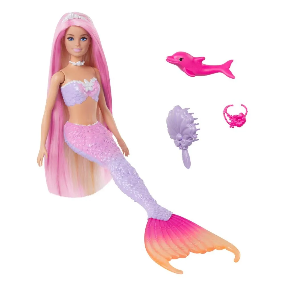Barbie Malibu Lalka Syrenka Zmiana koloru Zabawka dla dzieci 3+ HRP97