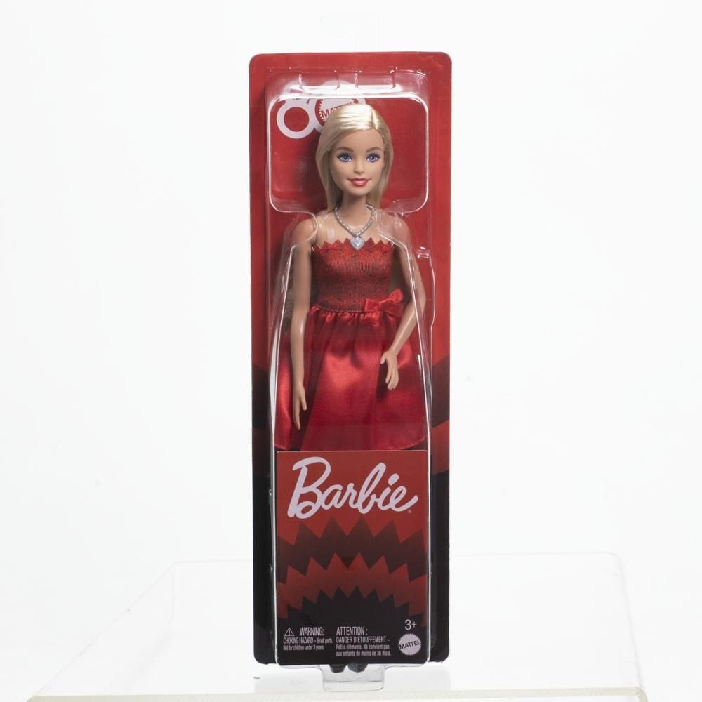 Barbie Mattel 80-lecie Rubinowa sukienka Lalka kolekcjonerska