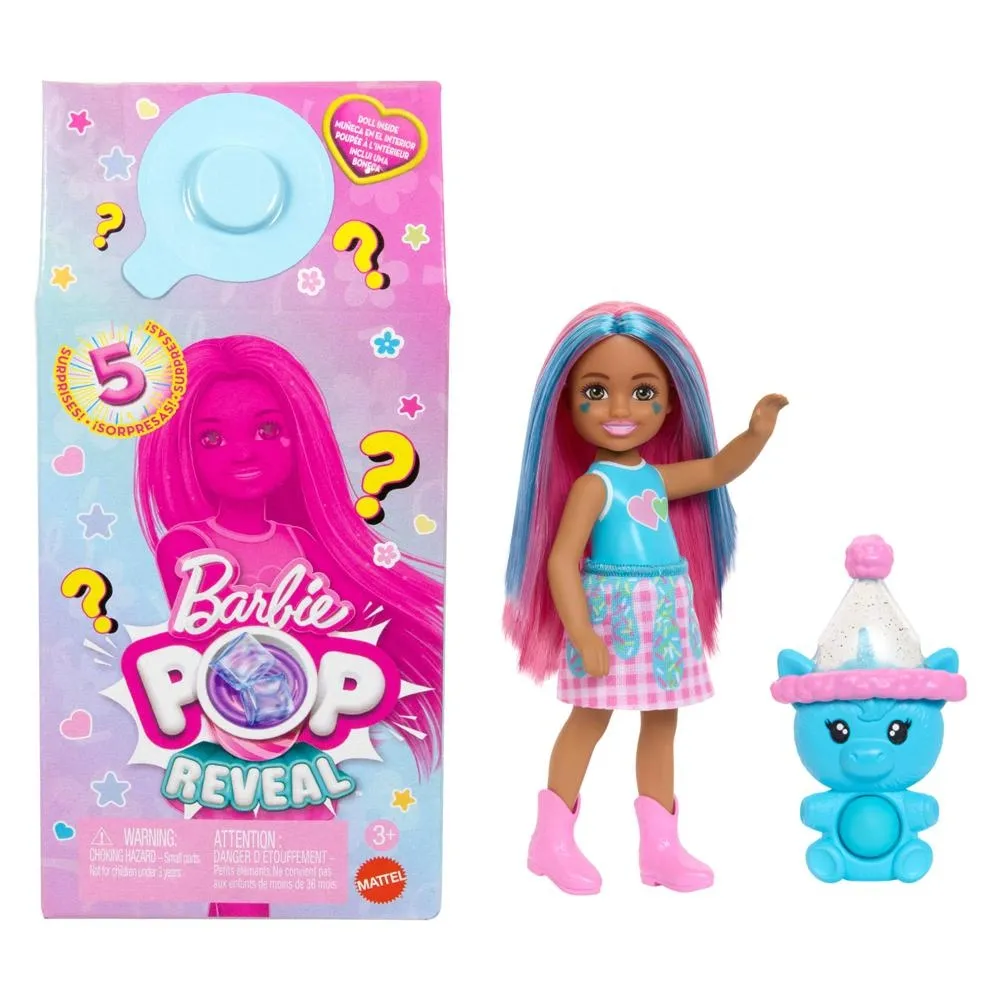 Barbie Pop Reveal Chelsea Lalka Seria Zwierzaczkowa imprezka Asortyment JCN89