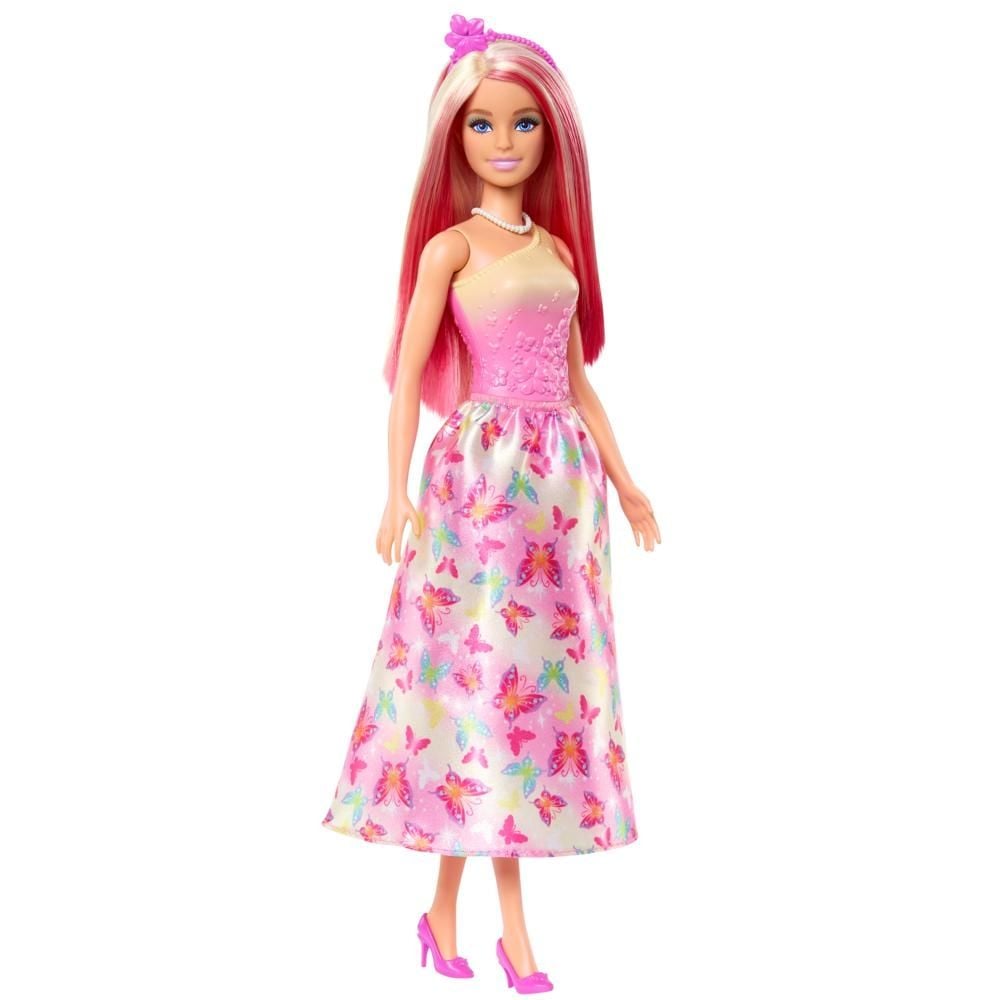 Barbie Księżniczka Lalka Różowy strój Lalka HRR08