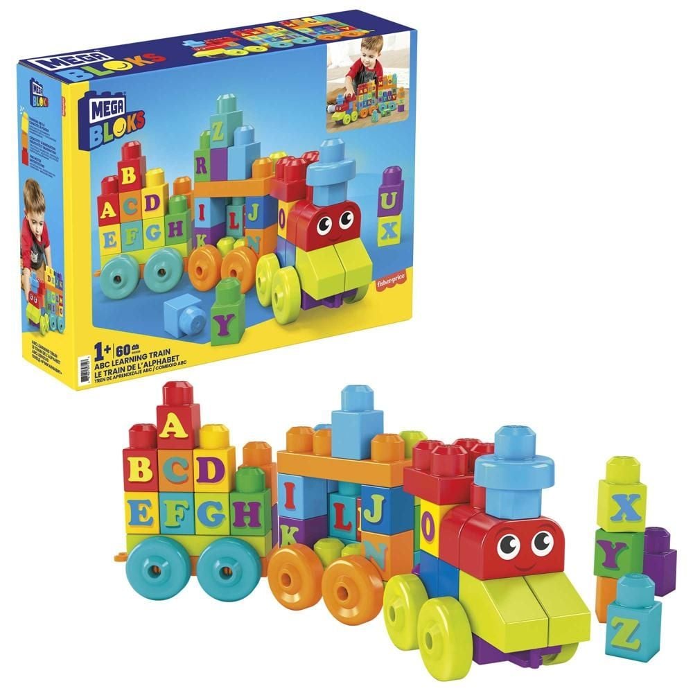 Mega Bloks Pociąg ABC Zabawka z klockami dla dzieci
