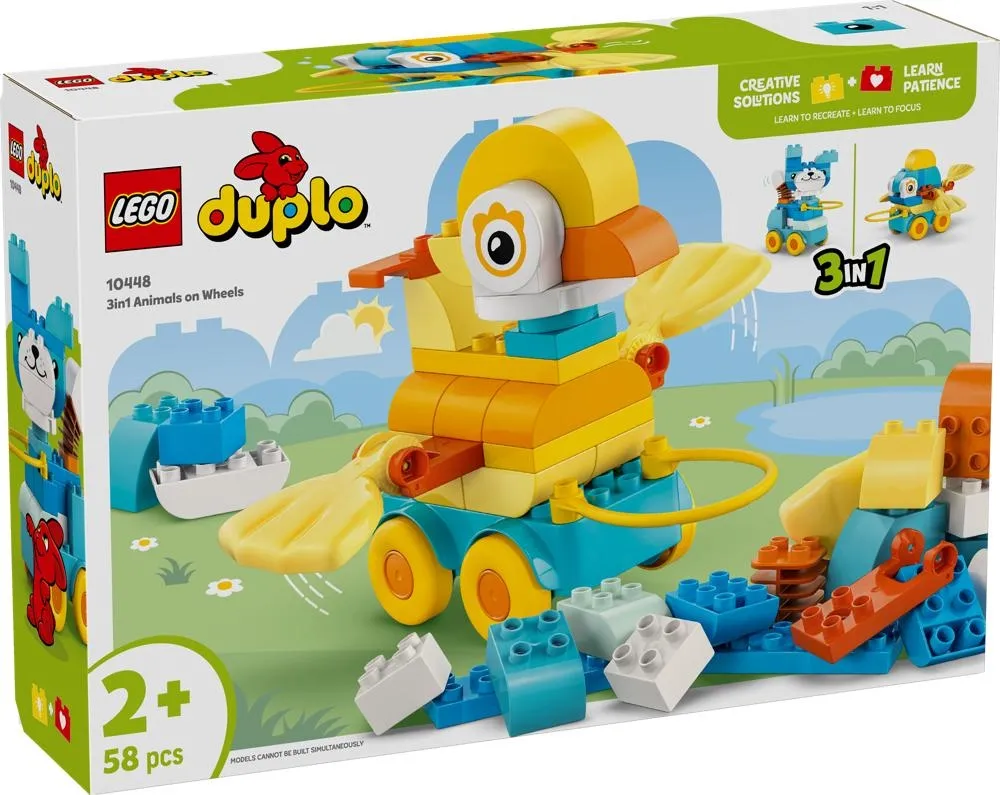 LEGO Duplo 3 w 1 Zwierzątka na kółkach 10448
