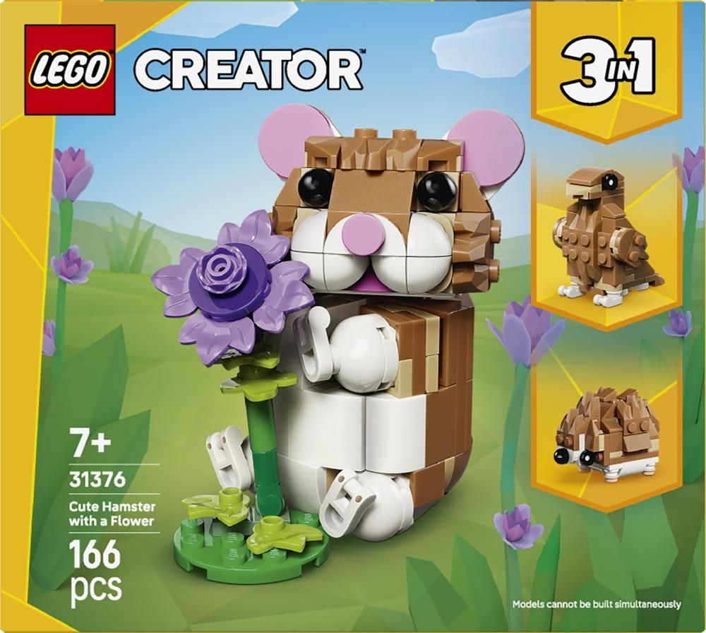 LEGO Creator 3 w 1 Uroczy chomik z kwiatkiem 31376
