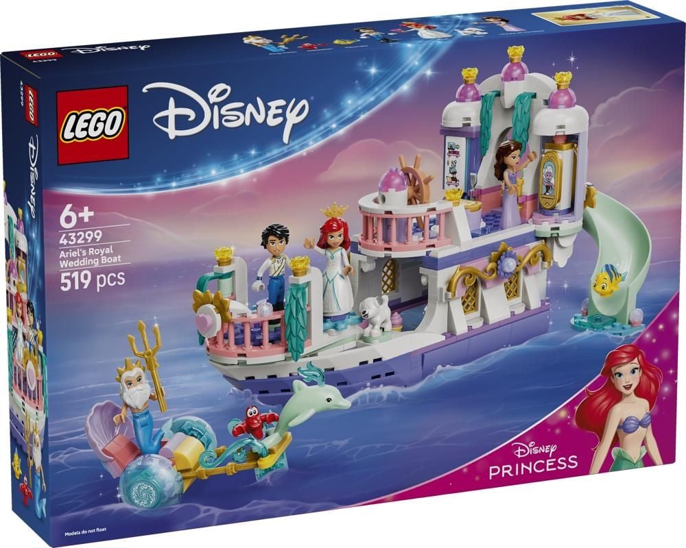 LEGO Disney Princess Królewska łódź weselna Arielki 43299