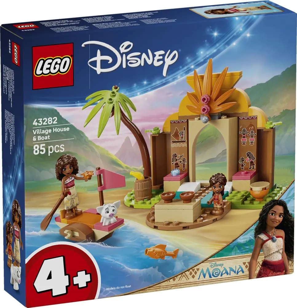 LEGO Disney Vaiana Wiejska chatka i łódź 43282