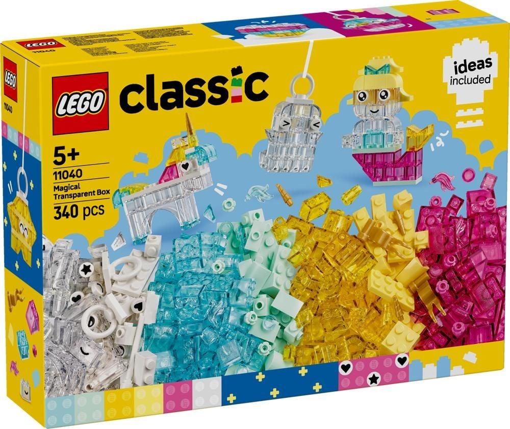 LEGO  Classic Magiczny zestaw z przezroczystymi klockami 11040