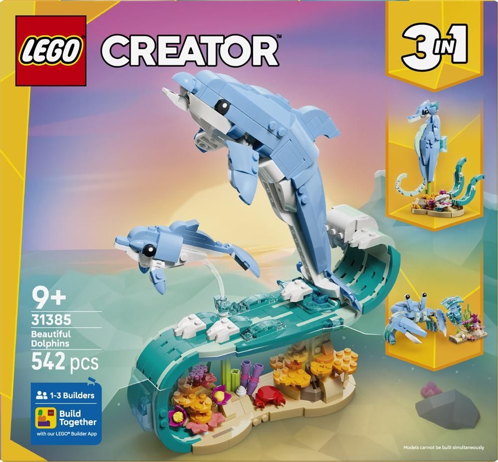 LEGO Creator 3 w 1 Zwierzęta morskie: piękny delfin 31385