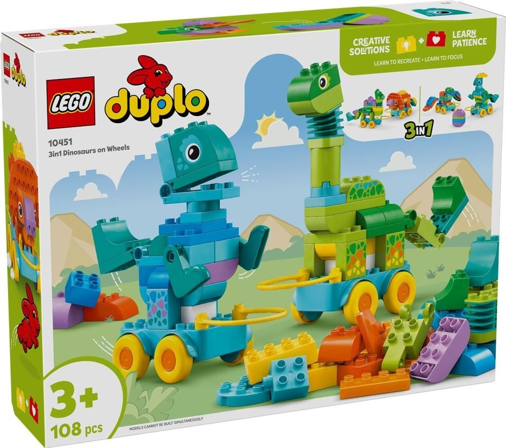LEGO DUPLO 10451 3 w 1 Dinozaury na kółkach